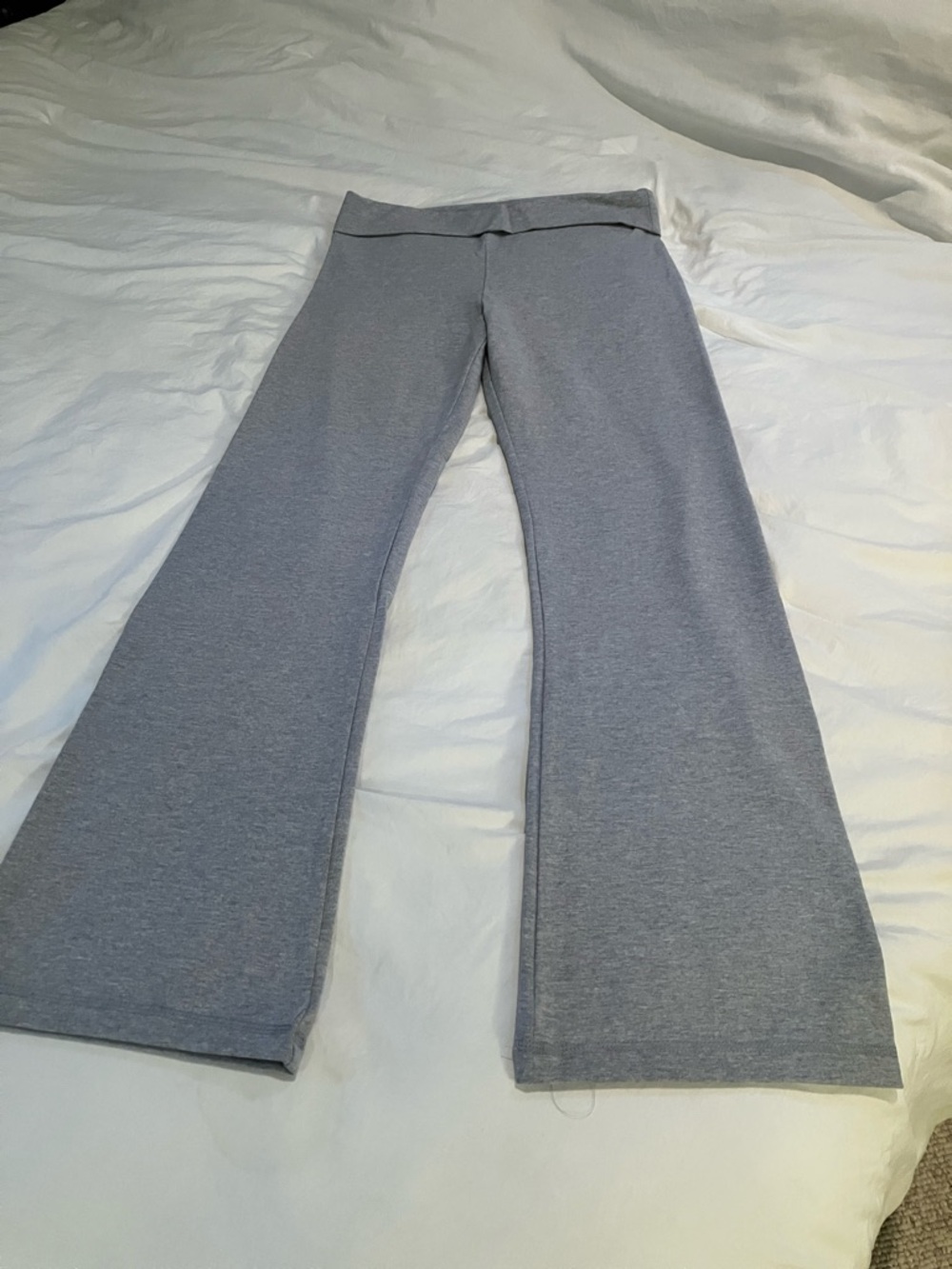 Victoria's Secret Gray Wide Leg Fold Over Yoga Pants